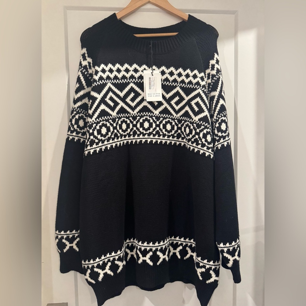 BNWT Brunette the Label Fair Isle Sweater